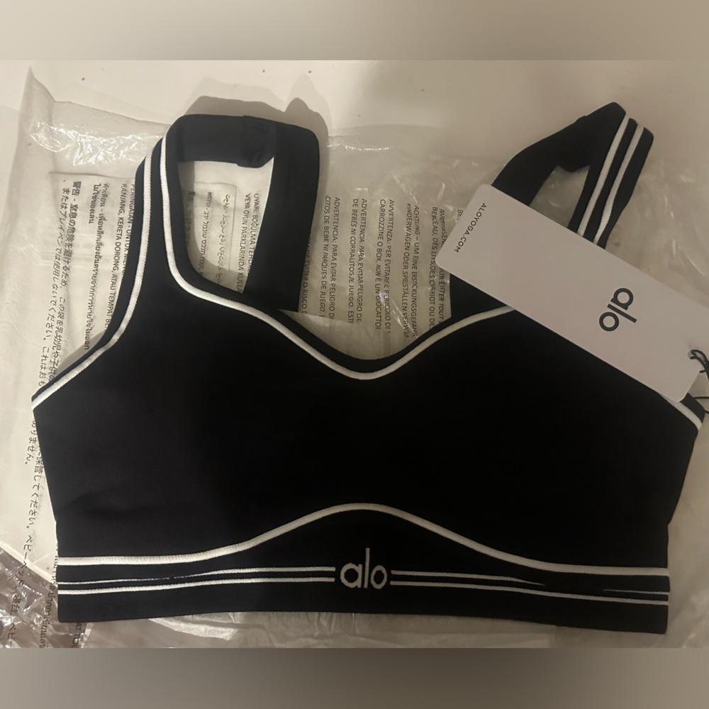 Alo airbrush heart throb bra xs new with tags